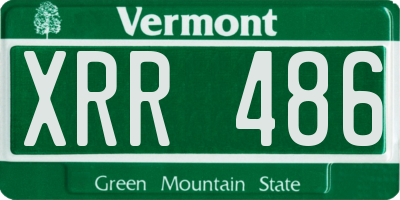 VT license plate XRR486