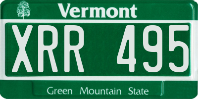 VT license plate XRR495