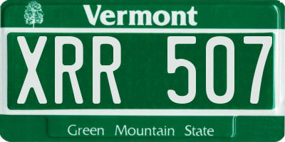 VT license plate XRR507