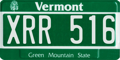 VT license plate XRR516