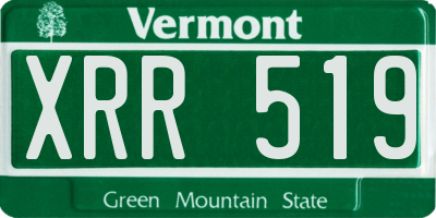 VT license plate XRR519