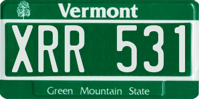 VT license plate XRR531
