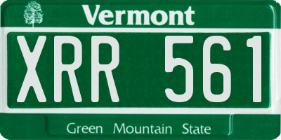 VT license plate XRR561