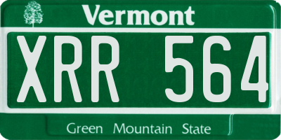 VT license plate XRR564