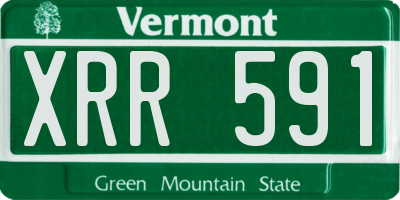 VT license plate XRR591