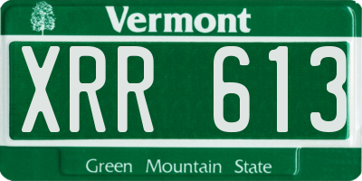 VT license plate XRR613