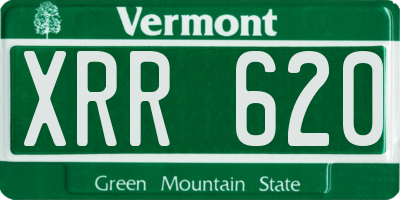 VT license plate XRR620