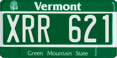 VT license plate XRR621