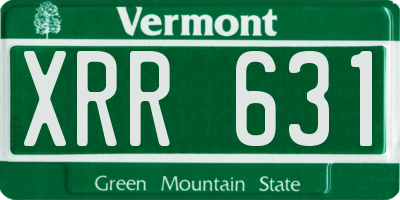 VT license plate XRR631