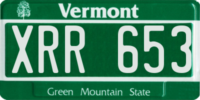 VT license plate XRR653