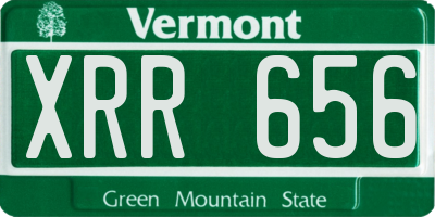 VT license plate XRR656