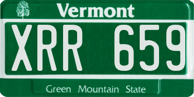 VT license plate XRR659