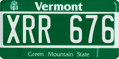 VT license plate XRR676