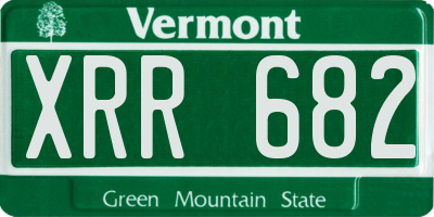 VT license plate XRR682