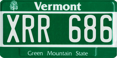 VT license plate XRR686