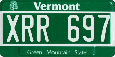 VT license plate XRR697