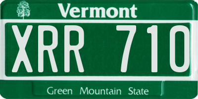 VT license plate XRR710