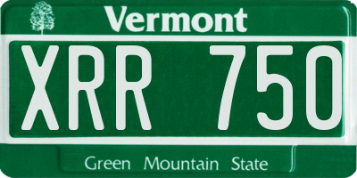 VT license plate XRR750