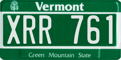 VT license plate XRR761