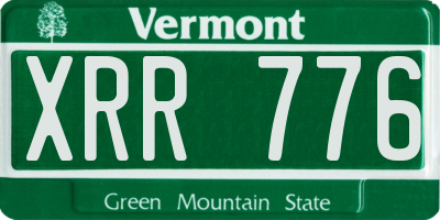 VT license plate XRR776