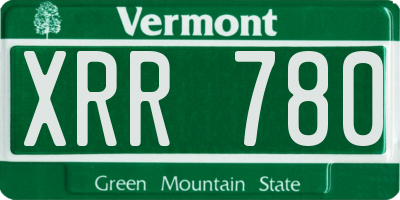 VT license plate XRR780