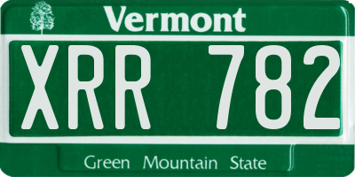 VT license plate XRR782