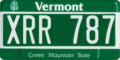 VT license plate XRR787