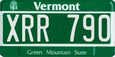 VT license plate XRR790