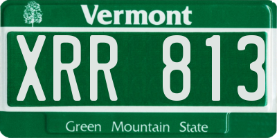 VT license plate XRR813