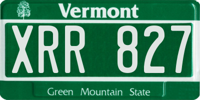 VT license plate XRR827