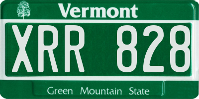 VT license plate XRR828