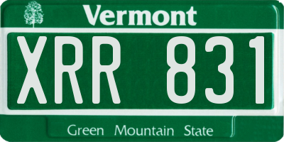 VT license plate XRR831