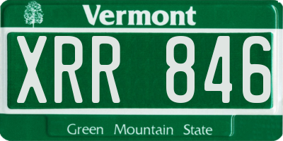 VT license plate XRR846