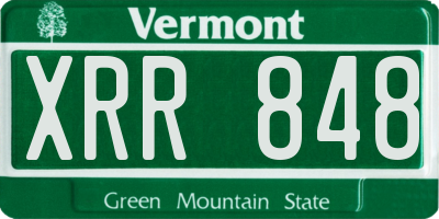 VT license plate XRR848