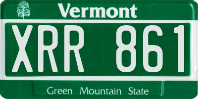 VT license plate XRR861