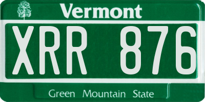 VT license plate XRR876