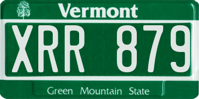 VT license plate XRR879