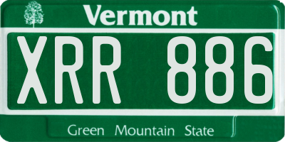 VT license plate XRR886