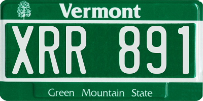 VT license plate XRR891