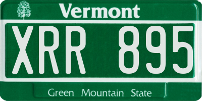 VT license plate XRR895