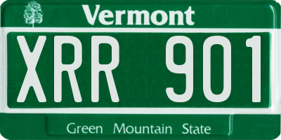 VT license plate XRR901