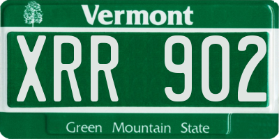 VT license plate XRR902