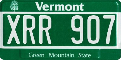 VT license plate XRR907