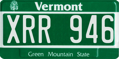 VT license plate XRR946