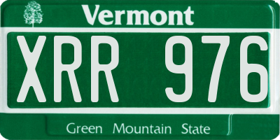 VT license plate XRR976