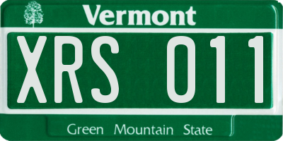 VT license plate XRS011
