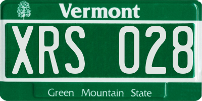 VT license plate XRS028