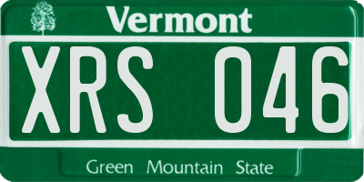 VT license plate XRS046