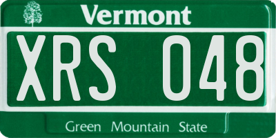 VT license plate XRS048