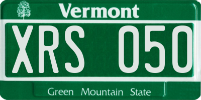 VT license plate XRS050